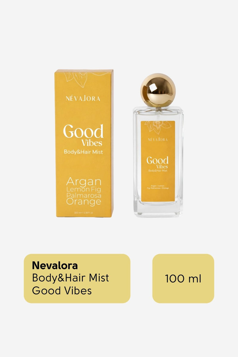 NEVALORA BODY MIST GOOD VIBES / POZİTİF ENERJİ TEMALI SAÇ VE VÜCUT SPREYİ -100ml