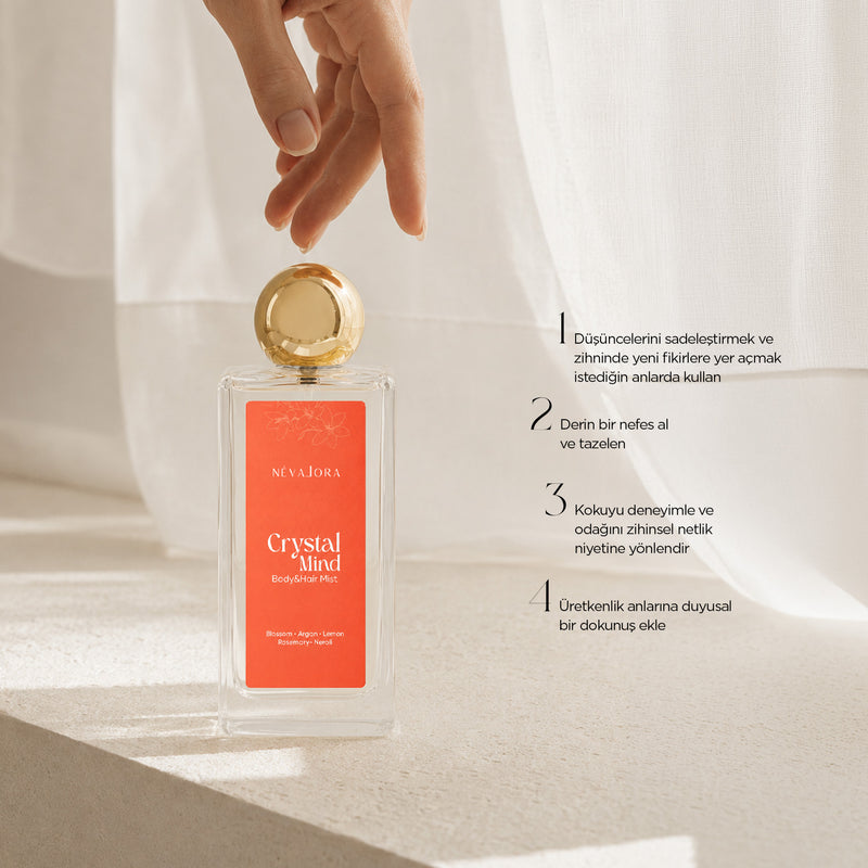 CRYSTAL MIND – Odak ve Zihinsel Netlik Temalı Hair & Body Mist 100 ml