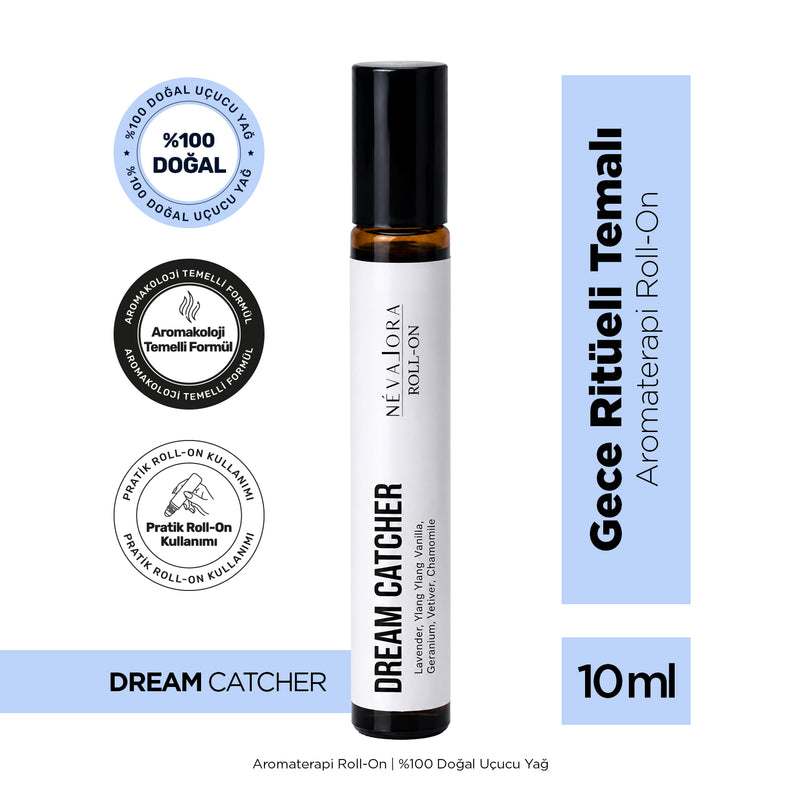 DREAM CATCHER – Gece Ritüeli Temalı Aromaterapi Roll-On | %100 Doğal Uçucu Yağ | 10 ml