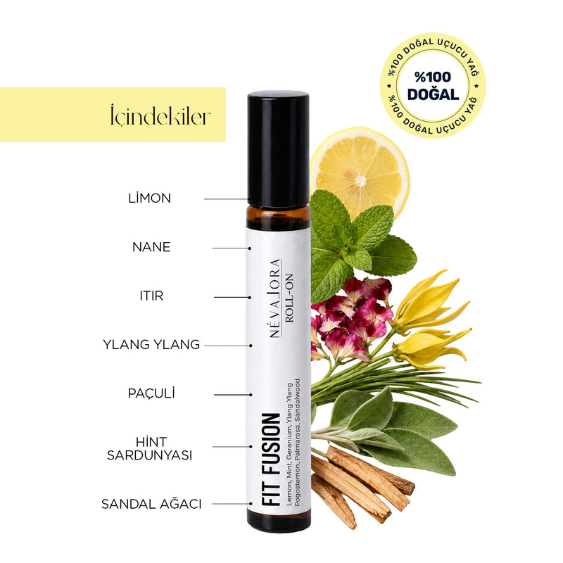 Nevalora Roll-On Fit Fusion / Canlandırıcı ve Dengeleyici Aromaterapi Kokusu – 10 ml