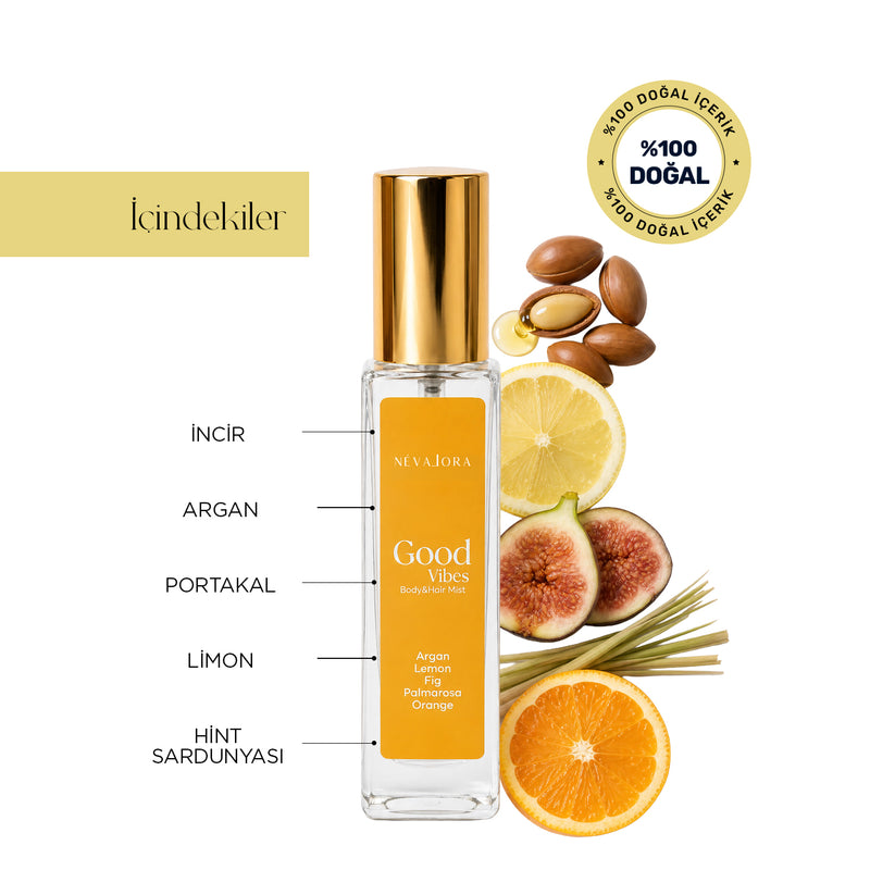 GOOD VIBES – Pozitif Enerji Temalı Hair & Body Mist | 15 ml