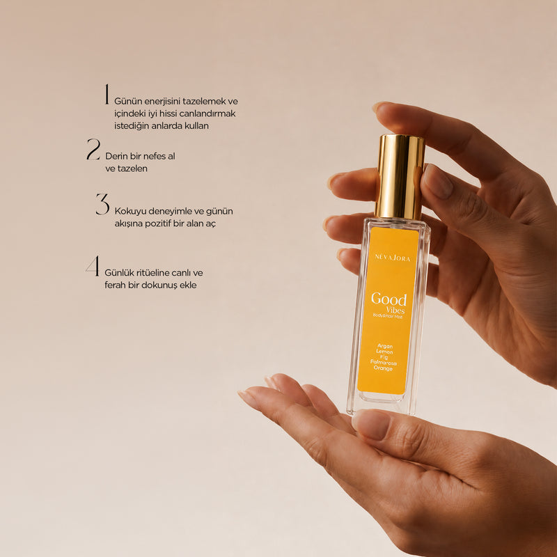 GOOD VIBES – Pozitif Enerji Temalı Hair & Body Mist | 15 ml