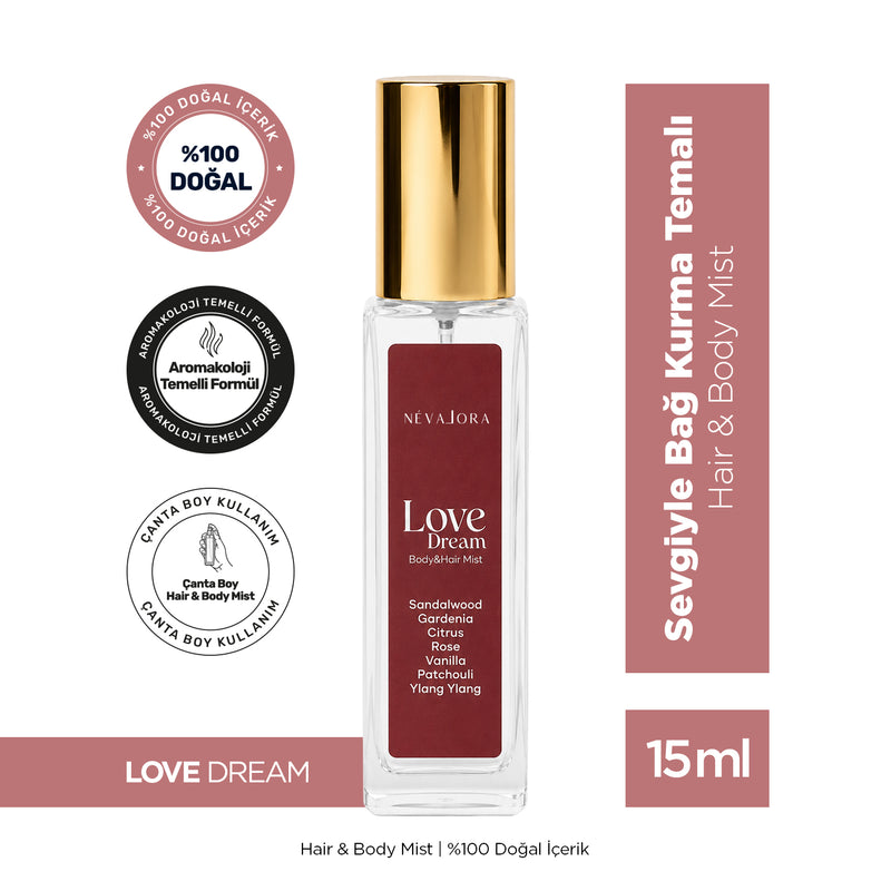 LOVE DREAM – Sevgiyle Bağ Kurma Temalı Hair & Body Mist | 15 ml