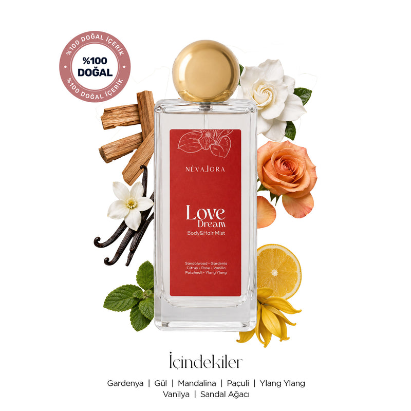 LOVE DREAM - Aşk ve Sevgi Temalı Saç ve Vücut Spreyi - 100 ml
