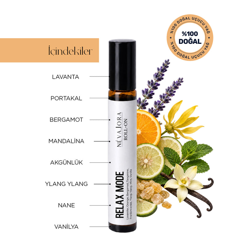 Nevalora Roll-On Relax Mode / Stres Azaltıcı ve Rahatlatıcı Aromaterapi Kokusu – 10 ml